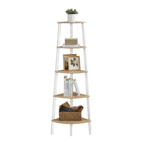 Rootz 5 Level Bookcase - Industrial Shelf - Storage Unit - Space Saving - 37.2cm x 37.2cm x 159cm