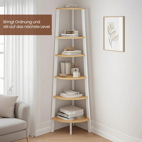 Rootz 5 Level Bookcase - Industrial Shelf - Storage Unit - Space Saving - 37.2cm x 37.2cm x 159cm