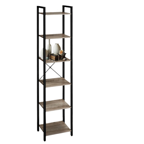 Rootz Regal Bookshelf - Standregal - Sturdy Bookcase - Holds 50kg - 30cm x 40cm x 187.5cm
