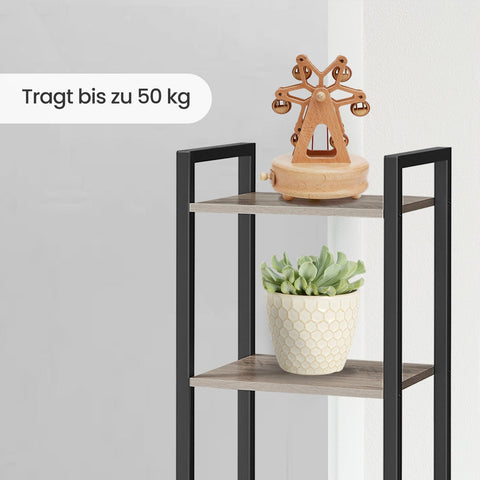 Rootz Regal Bookshelf - Standregal - Sturdy Bookcase - Holds 50kg - 30cm x 40cm x 187.5cm