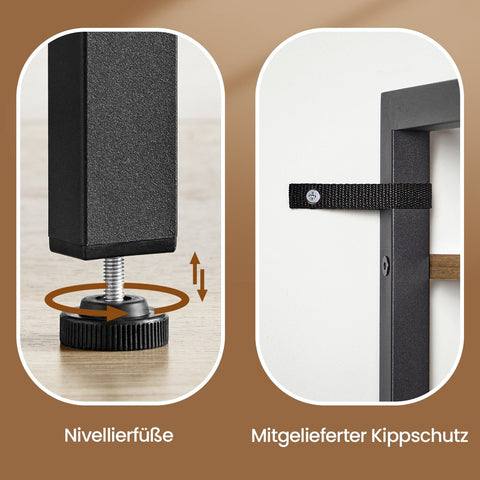 Rootz Black, Brown Book Shelf - Wooden Display - Storage Unit - Sturdy & Durable - 30 x 40 x 187.5 cm