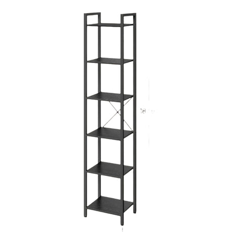 Rootz Bookshelf Standregal - Storage Rack -  Black - Durable Wooden Chipboard & Steel - 30cm x 40cm x 187.5cm