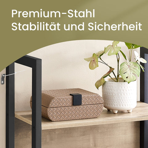 Rootz Bookcase - Standing Shelf - 14 Shelf Storage - Metal Frame - Space-saving Design - 24cm x 158cm x 166cm