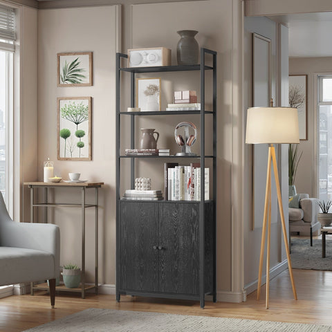 Rootz 6 Level Bookcase - Shelf - Standregal - Space Saver - 24cm x 60cm x 159.5cm