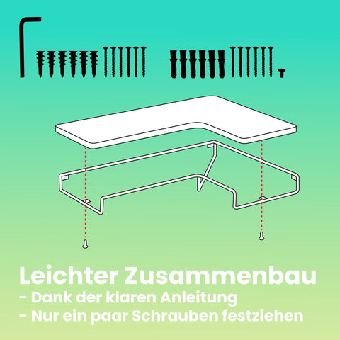 Rootz L-Shaped Corner Shelf - 2 Set Wall Shelf - Display Shelves - Max Weight 5kg - 40cm x 29cm x 14cm - Black Wooden Chipboard, Steel