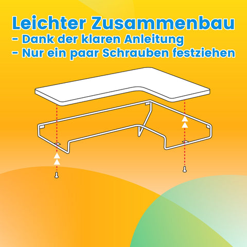 Rootz Wall Shelf L-Shaped Corner Shelf - Floating Shelves - Space-Saving - 40cm x 29cm x 14cm - Cloud White