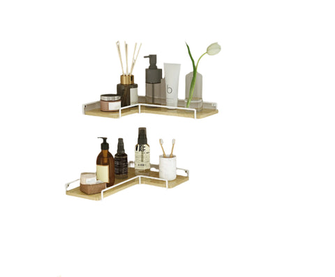 Rootz L-Shaped Corner Shelf 2 Set - Wall Shelf - Display Shelves - Saves Space - 40cm x 29cm x 14cm
