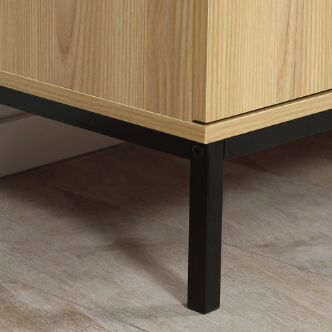 Rootz Buffet Storage Cabinet - Sideboard - Credenza - Contemporary Style - Adjustable Shelves - 120L x 39.5W x 77H cm