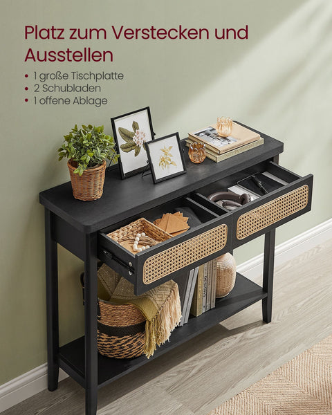 Rootz Console Table - Hallway Table - Entryway Table - MDF Chipboard PVC - 30cm x 100cm x 80cm - Ideal for Small Spaces