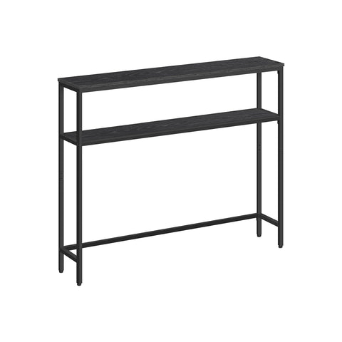 Rootz Console Table - Sideboard - Entryway Table - Chipboard and Steel - 20cm x 100cm x 80cm - Anthracite Gray and Ink Black