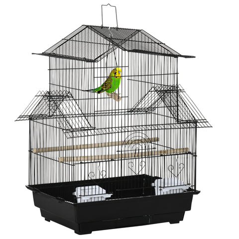 Rootz Aviary House - Bird Cage - Bird Shelter - Spacious Design - 50.5 x 41 x 63 cm - Black