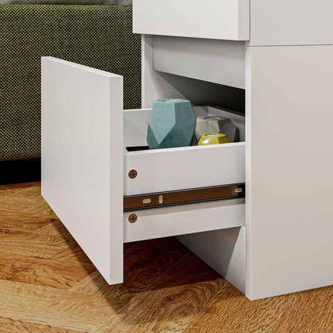 Rootz 2 Drawer Bedside Table - Nightstand - Side Table - Ample Storage - 39.6L x 32.3W x 56H cm