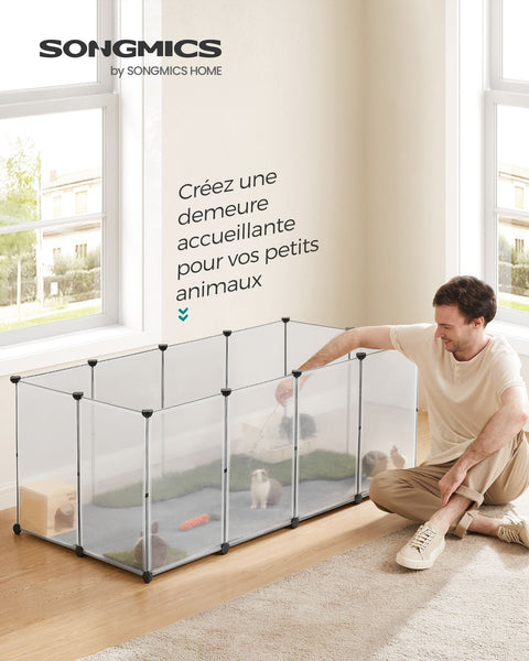 Rootz White 2 Piece Set Storage Cube Organizer - Plastic Shelf - Modular Shelving - PP Plastic Board - ABS Plastic Connector - Easy Assembly - Versatile Storage Solution - Space Saving Design - 145cm x 72cm x 57cm