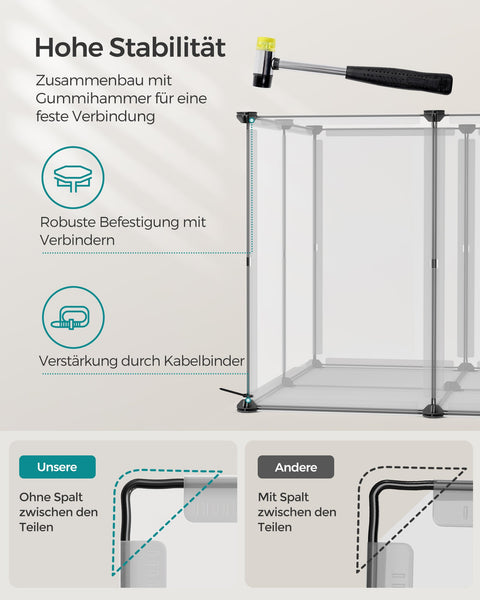Rootz White 2 Piece Set Storage Cube Organizer - Plastic Shelf - Modular Shelving - PP Plastic Board - ABS Plastic Connector - Easy Assembly - Versatile Storage Solution - Space Saving Design - 145cm x 72cm x 57cm
