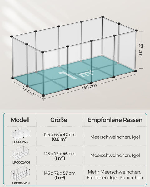 Rootz White 2 Piece Set Storage Cube Organizer - Plastic Shelf - Modular Shelving - PP Plastic Board - ABS Plastic Connector - Easy Assembly - Versatile Storage Solution - Space Saving Design - 145cm x 72cm x 57cm