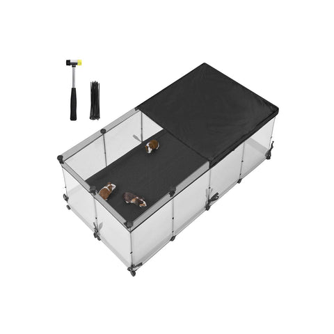 Rootz Modular Storage Shelving Unit - Customizable Organizer - White - Durable Fabric - 144 x 74 x 57 cm