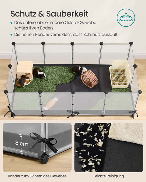 Rootz Modular Storage Shelving Unit - Customizable Organizer - White - Durable Fabric - 144 x 74 x 57 cm