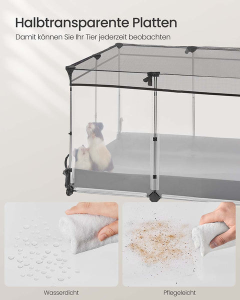 Rootz Modular Storage Shelving Unit - Customizable Organizer - White - Durable Fabric - 144 x 74 x 57 cm