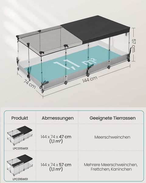 Rootz Modular Storage Shelving Unit - Customizable Organizer - White - Durable Fabric - 144 x 74 x 57 cm