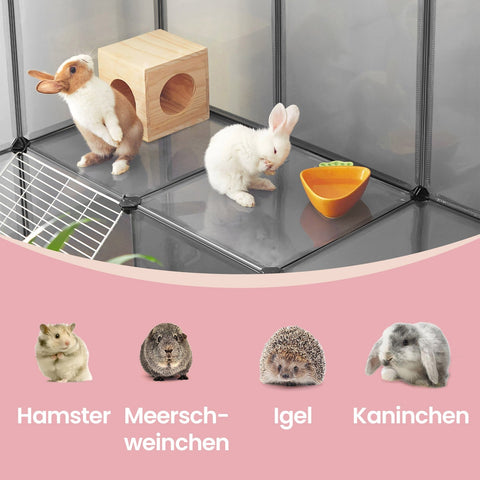 Rootz DIY Freewheel Enclosure - Small Animal Cage - Hamster & Rabbit Playpen - Promotes Exploration - 143 x 108 x 92 cm