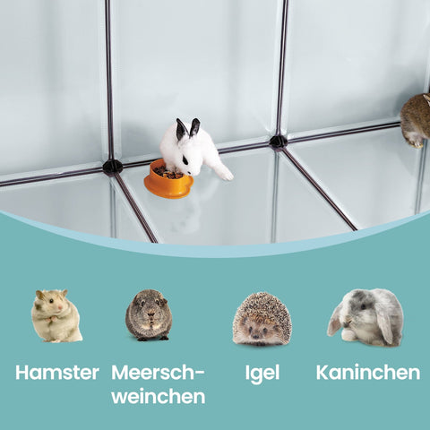 Rootz Small Animal Freewheel Enclosure - Pet Castle - Animal Playpen - PP Plastic - 143 x 108 x 92 cm