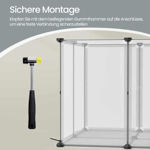 Rootz DIY Modular Storage Unit - Customizable Shelving - Sturdy Organizer - Space-Saving Solution - 145cm x 72cm x 57cm