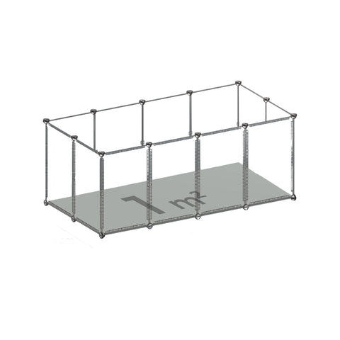 Rootz DIY Modular Storage Unit - Customizable Shelving - Sturdy Organizer - Space-Saving Solution - 145cm x 72cm x 57cm