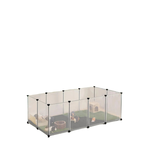 Rootz Small Animal Enclosure - Playpen for Hamsters - Floor Panels - Waterproof Surface - 143cm x 73cm x 46cm