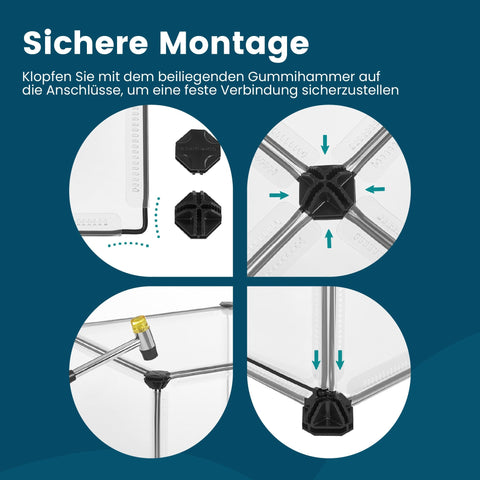 Rootz Guinea Pig Playpen - Small Animal Enclosure - Pet Fence - Easy Assembly - 143cm x 73cm x 46cm