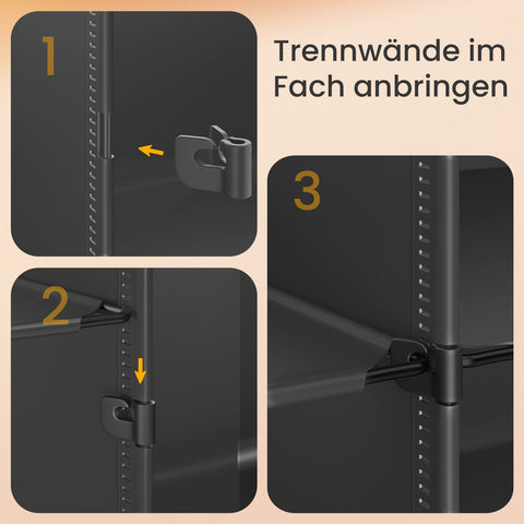 Rootz Schuhregal Shoe Cabinet - Shoe Storage - 6 Compartments - Space-Saving - 32cm x 83cm x 156cm