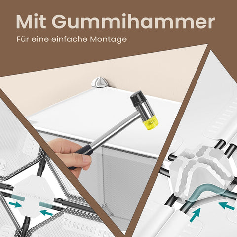 Rootz Schuhregal Shoe Cabinet - Shoe Storage - Shoe Rack - Durable & Space-Saving - 32 x 124.4 x 124.6 cm