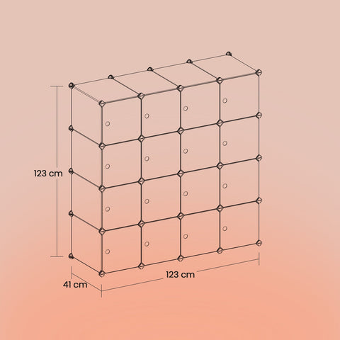 Rootz Kids Wardrobe - Children's Closet - Toy Storage Organizer - Encourages Tidiness - 123cm x 41cm x 123cm
