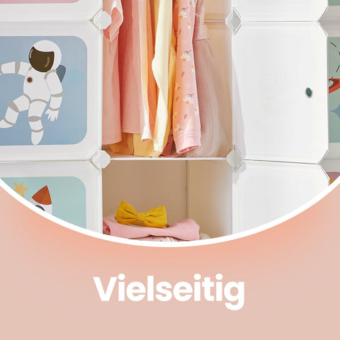 Rootz Kids Wardrobe - Children's Closet - Toy Storage Organizer - Encourages Tidiness - 123cm x 41cm x 123cm