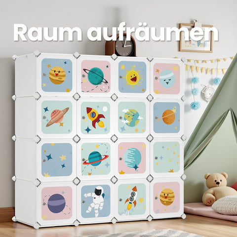 Rootz Kids Wardrobe - Children's Closet - Toy Storage Organizer - Encourages Tidiness - 123cm x 41cm x 123cm