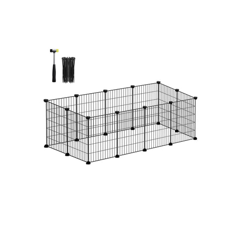 Rootz Black Metal Grid Storage Organizer - Wire Grid Rack - Grid Panel Organizer - Durable ABS Plastic - Versatile Storage Solution - Easy Assembly - 123cm x 63cm x 41cm