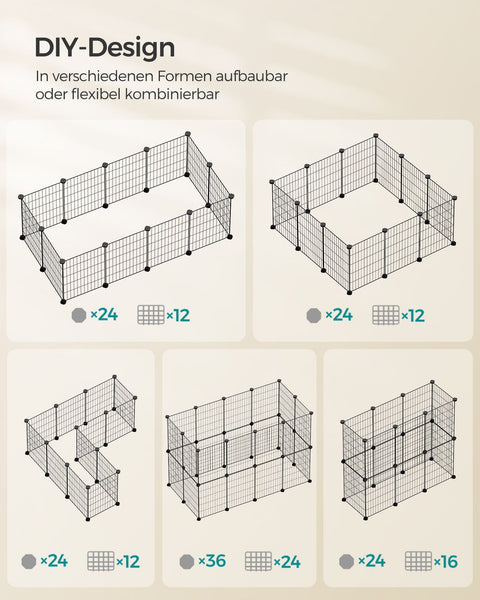 Rootz Black Metal Grid Storage Organizer - Wire Grid Rack - Grid Panel Organizer - Durable ABS Plastic - Versatile Storage Solution - Easy Assembly - 123cm x 63cm x 41cm