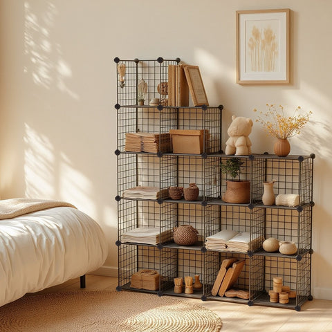 Rootz Modular Storage Shelf - Organizational Unit - Versatile Shelving - Durable & Adaptable - 123cm x 31cm x 123cm