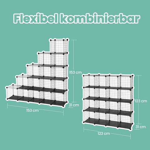 Rootz Modular Storage Shelf - Organizational Unit - Versatile Shelving - Durable & Adaptable - 123cm x 31cm x 123cm