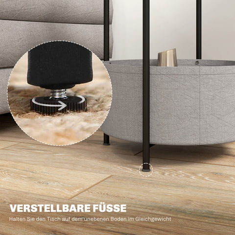 Rootz Round Side Table - Coffee Table - Bedside Table - Elegant Design - 44cm x 44cm x 56cm