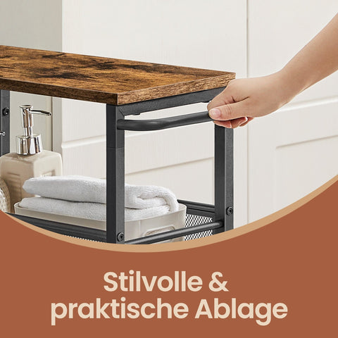 Rootz 5 Level Rolling Kitchen Cart - Niche Shelf - Narrow Trolley - Space-Saving Storage - 22cm x 45.4cm x 77cm