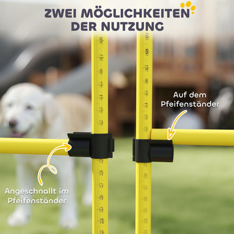 Rootz 4-Part Dog Agility Set - Jumping Training - Obedience Training - Enhances Mobility - 124cm x 19.5cm x 103cm