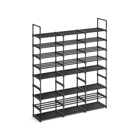 Rootz Shoe Rack Organizer - Storage Rack - Shoe Stand - Steel Frame - Non-Woven Fabric Shelves - PP Plastic Connectors - 29.5cm x 129cm x 157.6cm