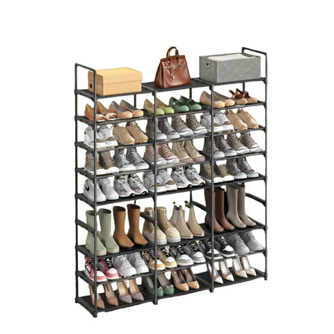 Rootz Shoe Shelf - Shoe Rack - 8 Level Organizer - Adjustable Storage - Space Saving - 29.5 x 129 x 157.6 cm