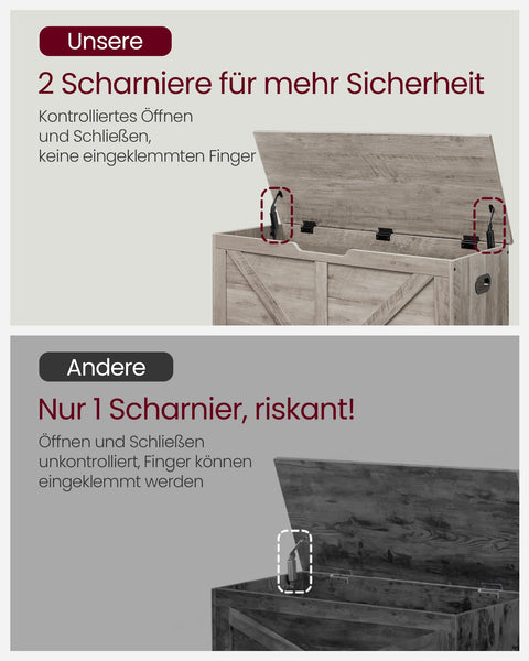 Rootz Shoe Bench with Storage - Entryway Bench - Shoe Rack - Chipboard Material - 40cm x 100cm x 46cm - Greige Mottled - 136kg Load Capacity