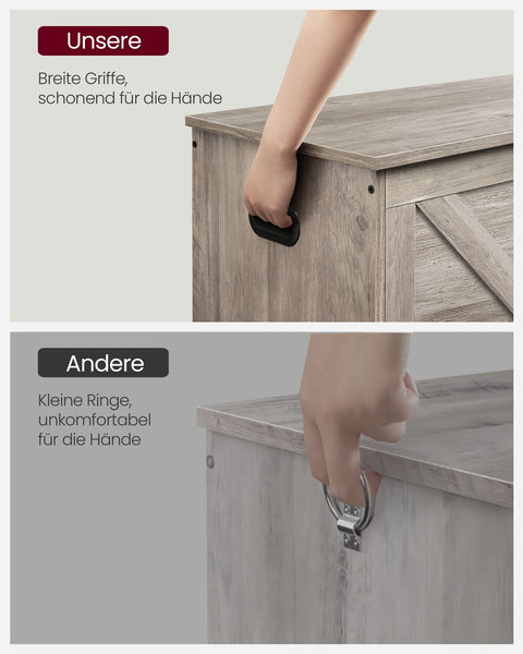 Rootz Shoe Bench with Storage - Entryway Bench - Shoe Rack - Chipboard Material - 40cm x 100cm x 46cm - Greige Mottled - 136kg Load Capacity