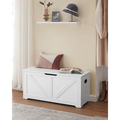 Rootz Shoe Bench with Seat - Entryway Organizer - Storage Bench - Chipboard - 40cm x 100cm x 46cm - Matt White - 136kg Capacity - 19.5kg - Easy Assembly