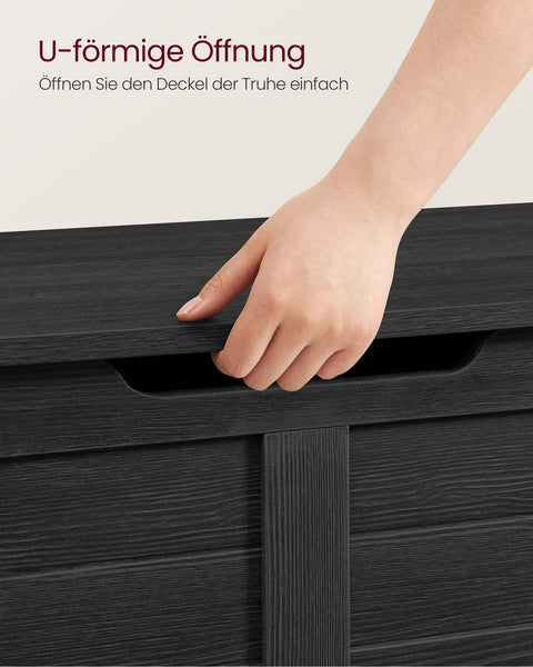 Rootz Shoe Bench Organizer - Entryway Storage - Chipboard Material - 40cm x 100cm x 46cm - Ebony Black - 136kg Max Load - 19.5kg Weight