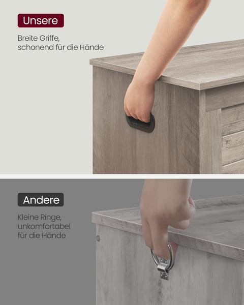 Rootz Shoe Bench with Padded Seat - Entryway Organizer - Chipboard Material - 40cm x 100cm x 46cm - Greige Mottled Finish