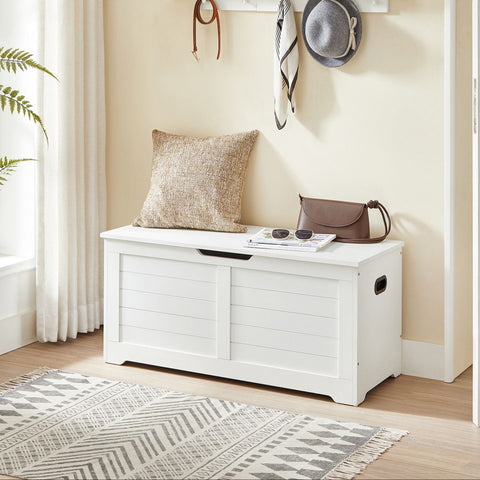 Rootz Schoenenbank - Ingangsbank - Opbergbank - Spaanplaatmateriaal - 100 cm x 40 cm x 46 cm - Matwit - 19,5 kg - 100 kg maximale belasting - Accessoirepakket en instructies inbegrepen