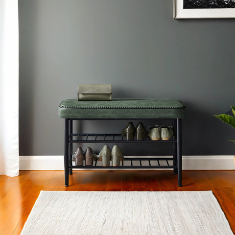 Rootz Portable Storage Rack - Organizer Shelf - Space Saver - Green - Durable Use - 30t x 80b x 50h cm